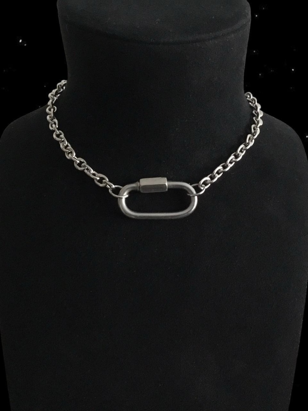 Alternative Carabiner Chunky Chain Necklace